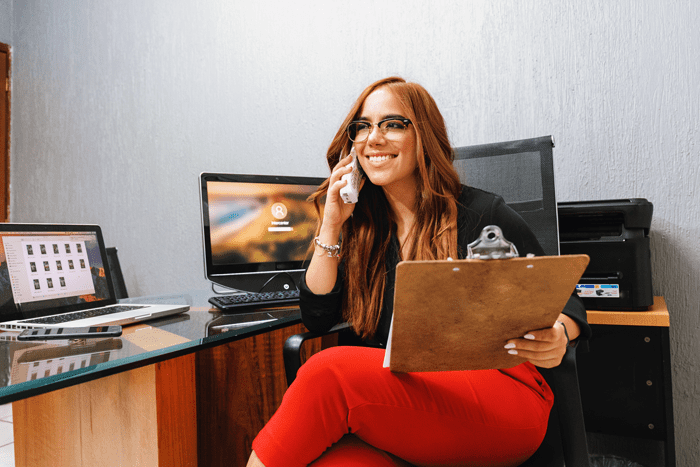 receptionist answering calls